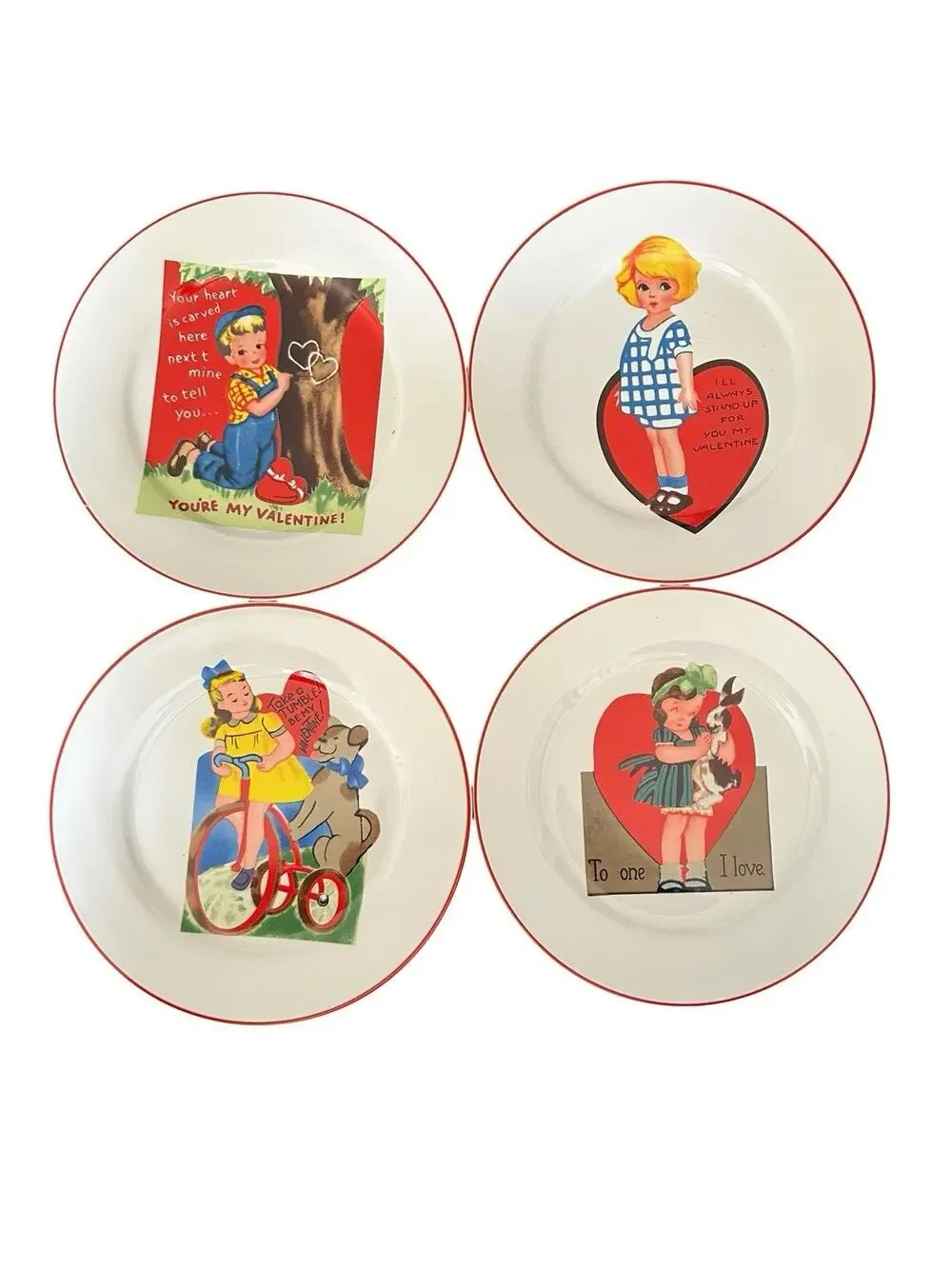 Rosanna Studio Retro Kitschy Valentine Dessert Plates 8